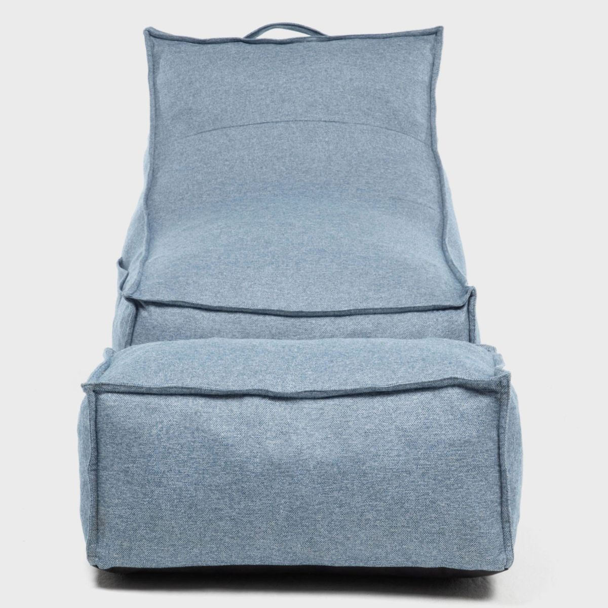 RELAN - Sillón Pouf con Apoya Piés Celeste / Sillón Relan