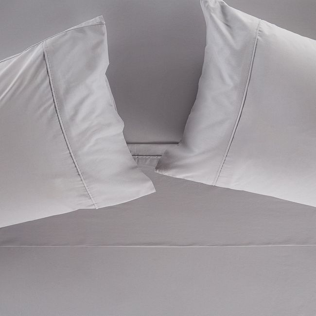 ROSEN - Sábana Rosen 200 Hilos Algodón Lisa Plata 1,5 Plazas