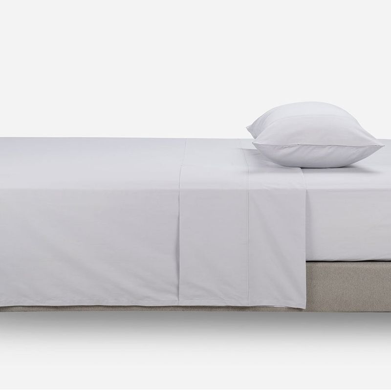 ROSEN - Sábana Rosen 200 Hilos Algodón Lisa Plata 1,5 Plazas
