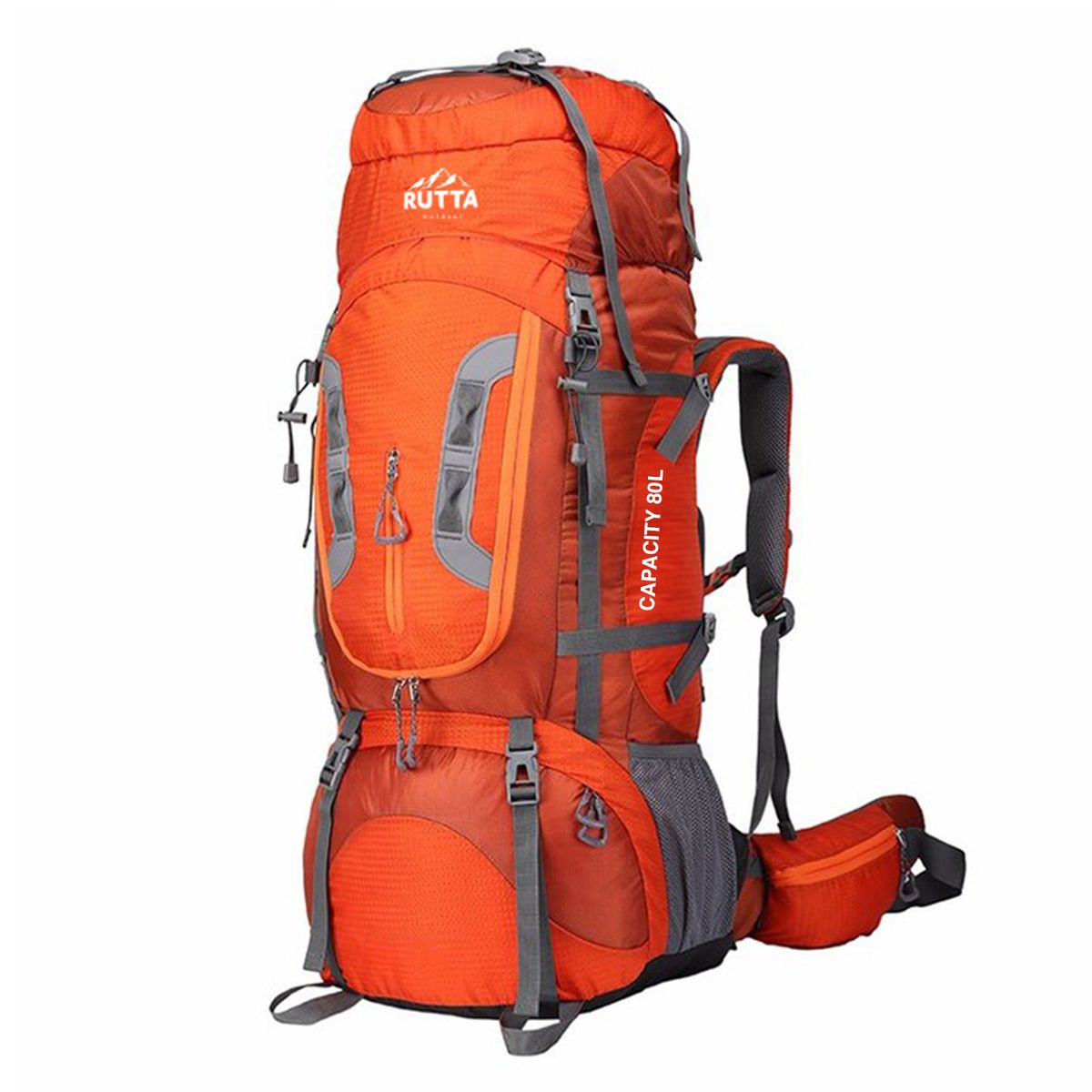 RUTTA - Mochila Outdoor 80 Litros Naranjo