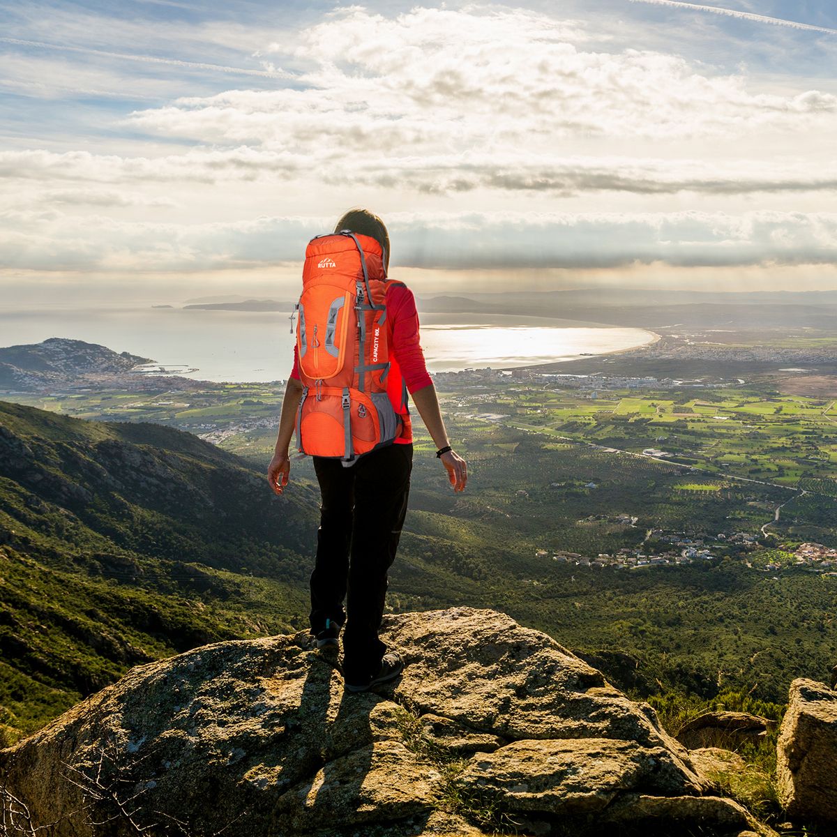 RUTTA - Mochila Outdoor 80 Litros Naranjo