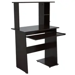 INVAL - Escritorio para PC Wengue 124cm x 80cm x 425cm