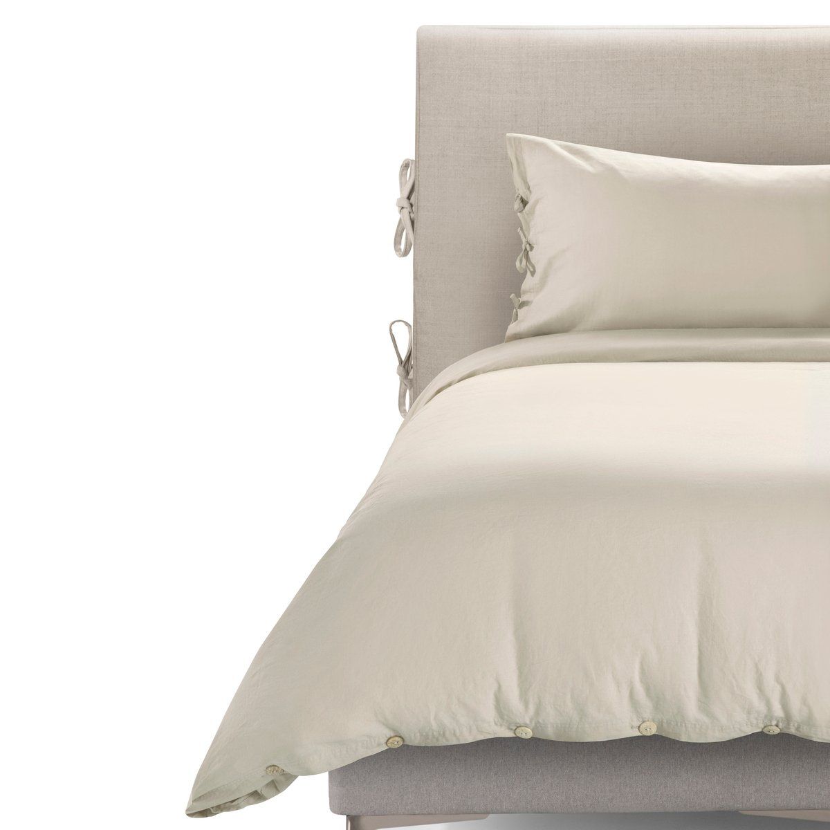 ROSEN - Funda Plumón Rosen Lino-Algodón Pure Liso 1 Plaza Arena