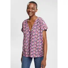 ESPRIT - Blusa Con Estampado, Lenzing™ Ecovero™