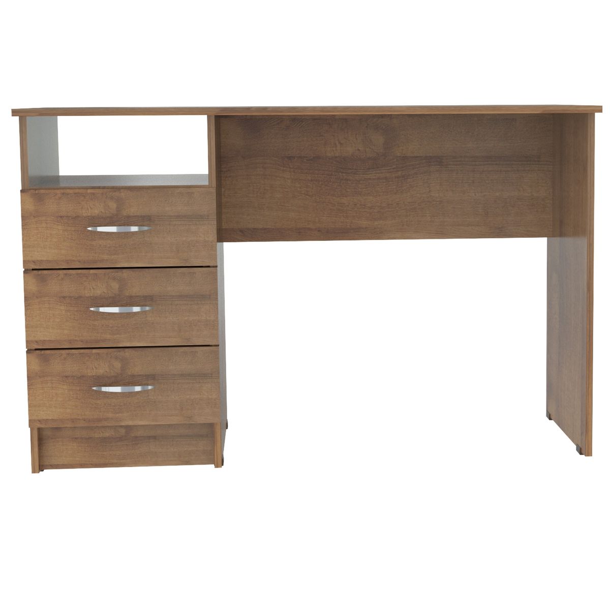 INVAL - Escritorio 3 Cajones Amaretto 76cm x 120cm x 50cm