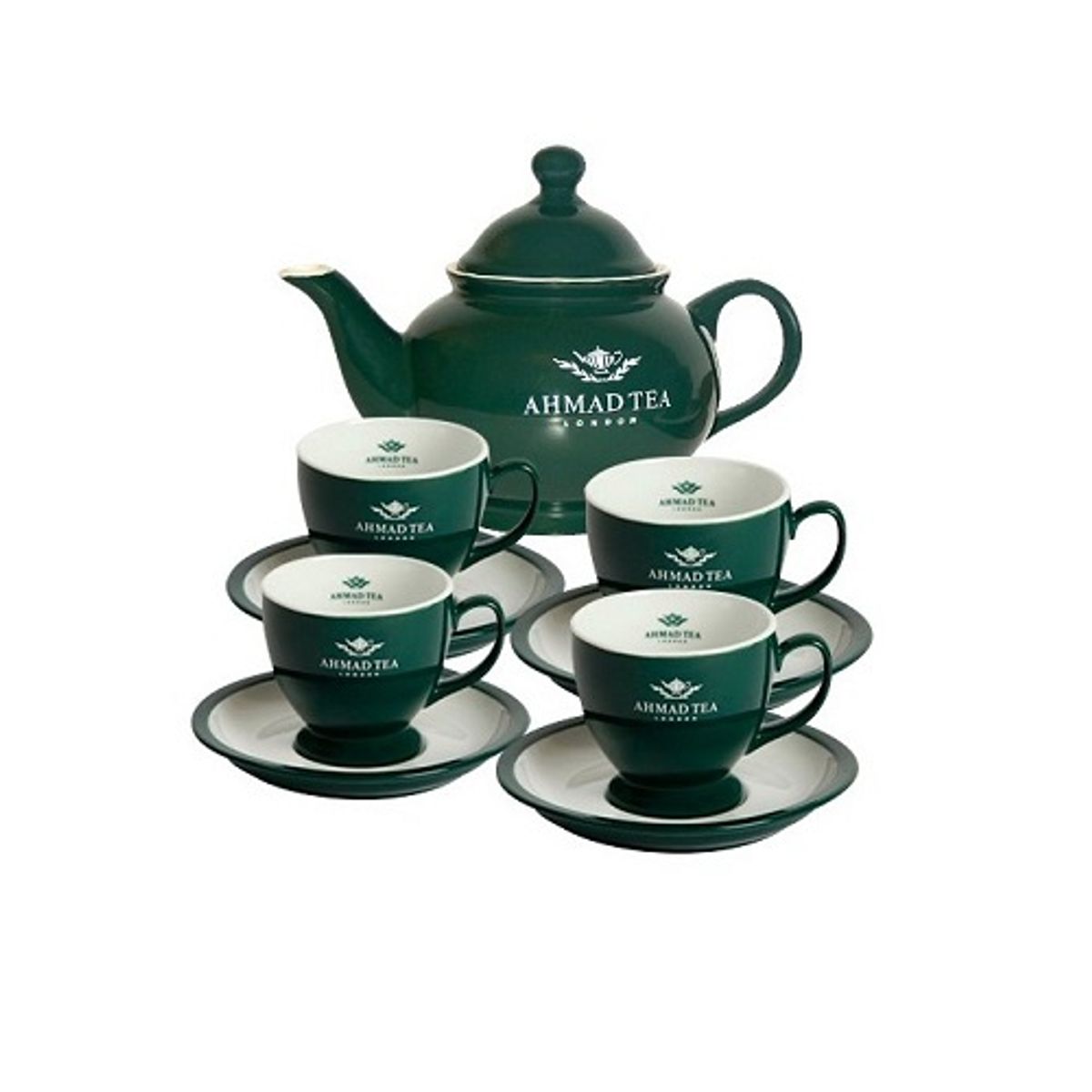 AHMAD TEA - tetera ahmad con infusor 850ml + 4 tazas