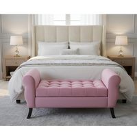 Banqueta Baúl Diva Color Palo De Rosa