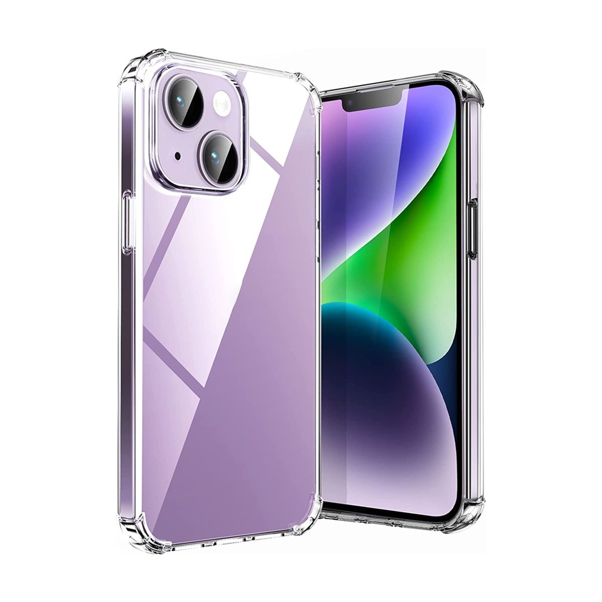 XUNDD - Carcasa para iPhone 14 Plus Transparente Reforzada
