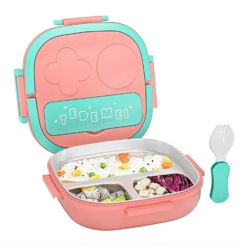 LAUNCH - Fiambrera Japonesa para niños a prueba de fugas Rosa