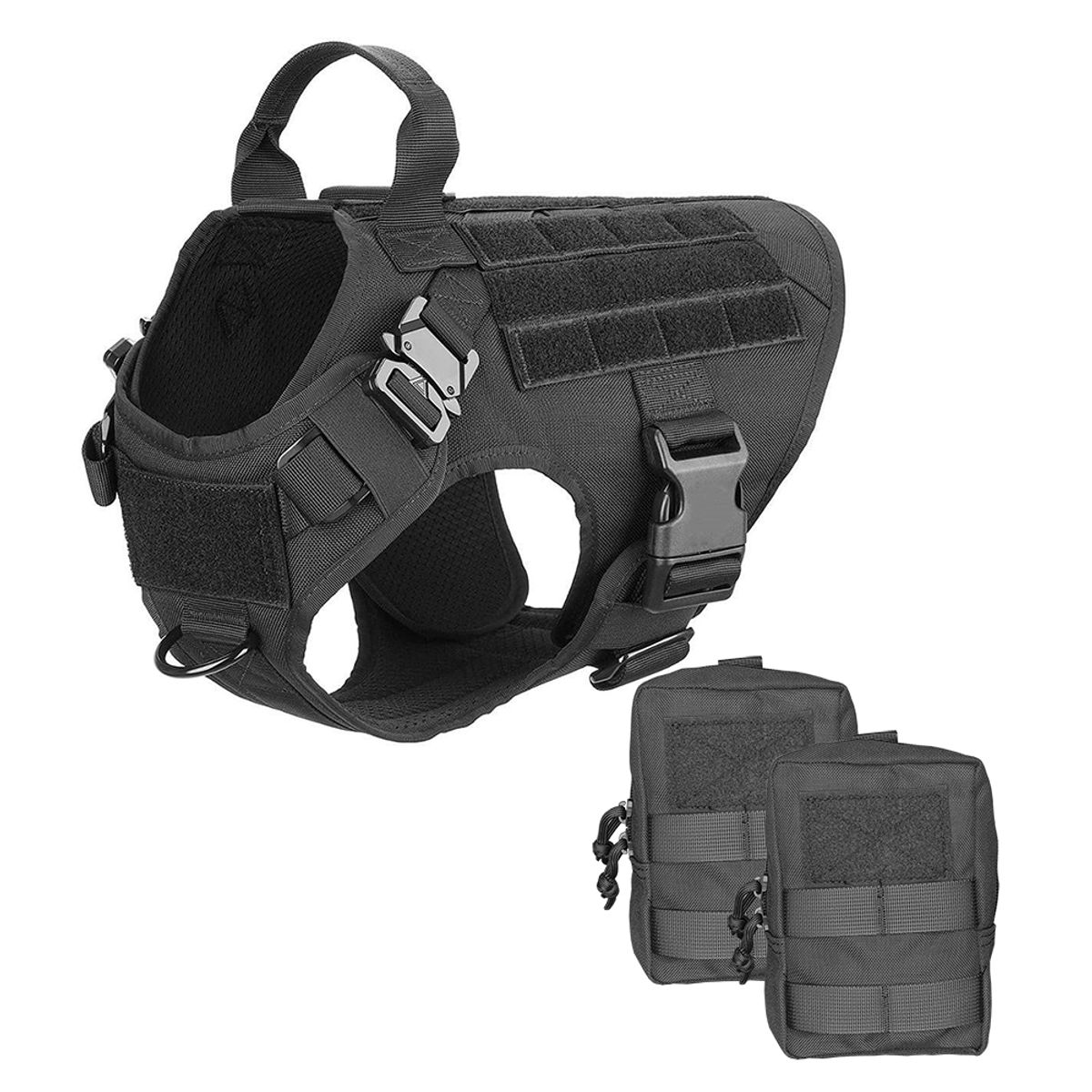 GENERICO - Arnés Táctico Para Perros Color Negro Talla L