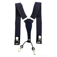 Suspensor hombre azul marino liso 4 broches, Luciacorbatas
