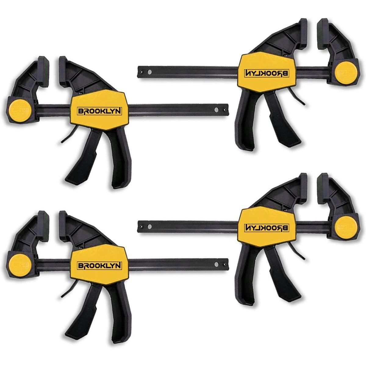 BROOKLYN - Prensas Sargento Rapida Set X4 De 12 Y 6 Pulgadas Brooklyn - Negro - Set de 4 x 6"