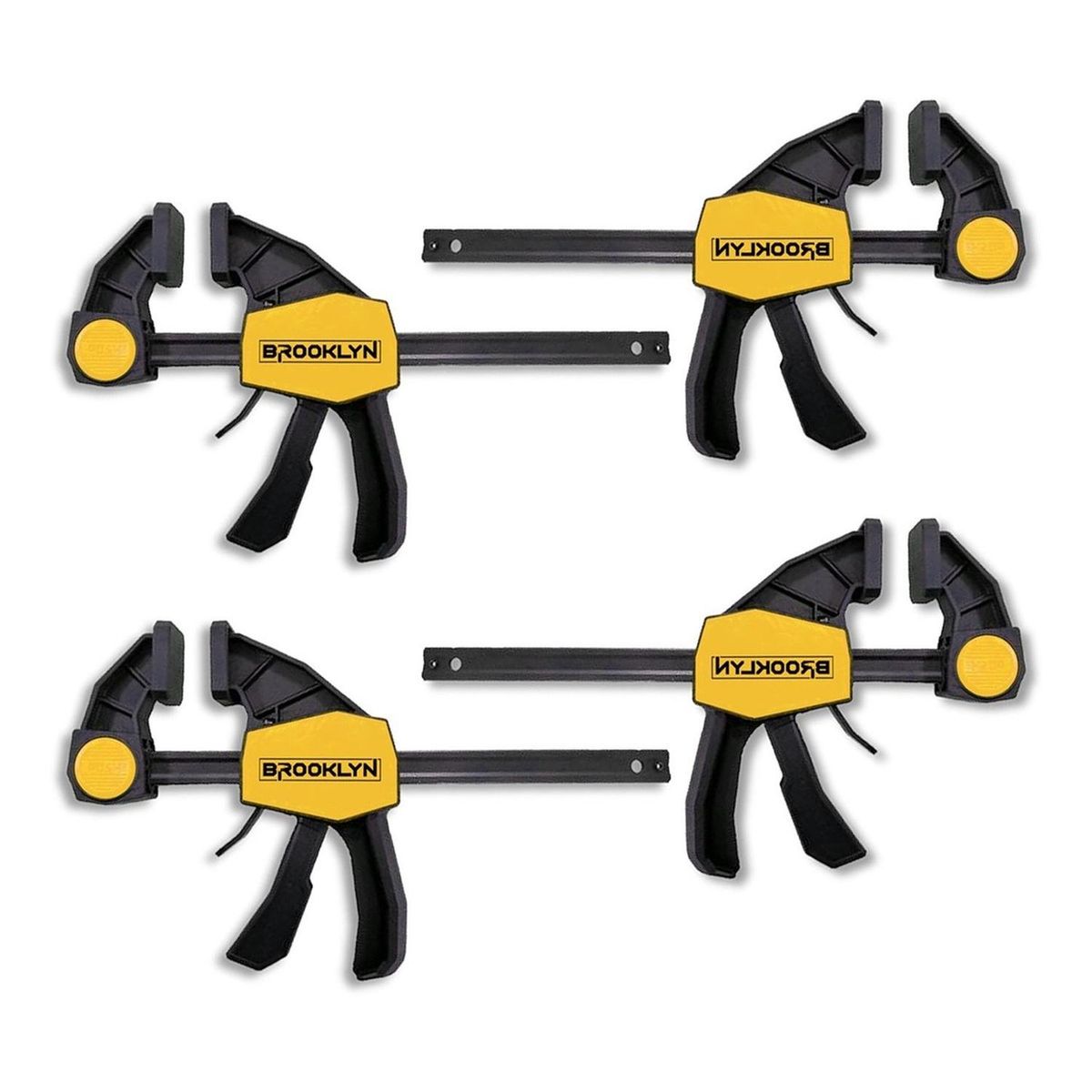 BROOKLYN - Prensas Sargento Rapida Set X4 De 12 Y 6 Pulgadas Brooklyn - Negro - Set de 4 x 6"