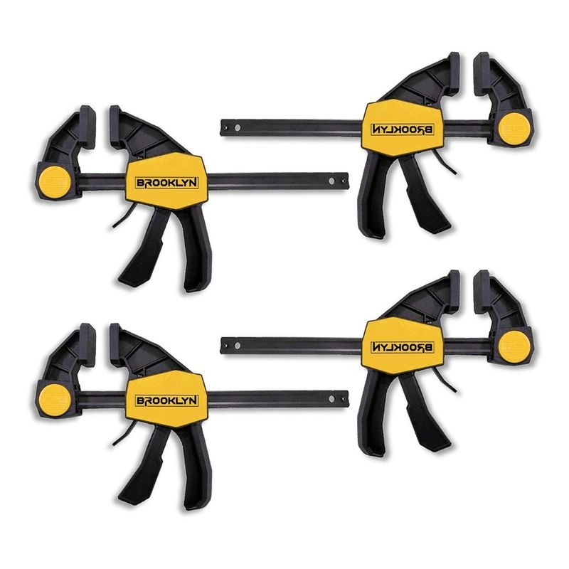 BROOKLYN - Prensas Sargento Rapida Set X4 De 12 Y 6 Pulgadas Brooklyn - Negro - Set de 4 x 6"