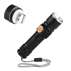 GENERICO - Linterna Táctica Usb Recargable Zoom