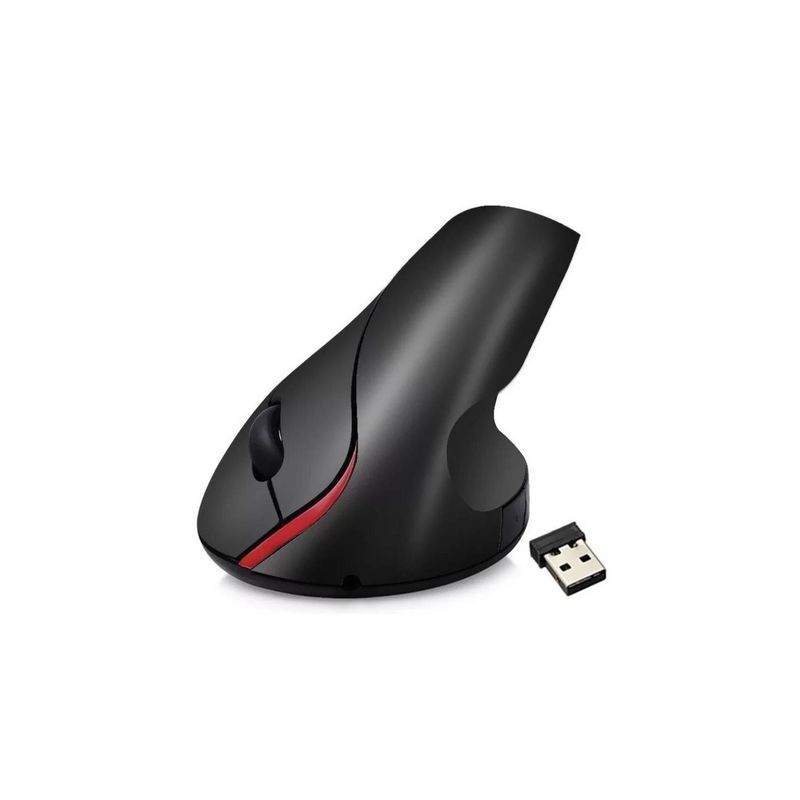 GENERICO - Mouse 5d Inalambrico Óptico Vertical Ergonómico Negro