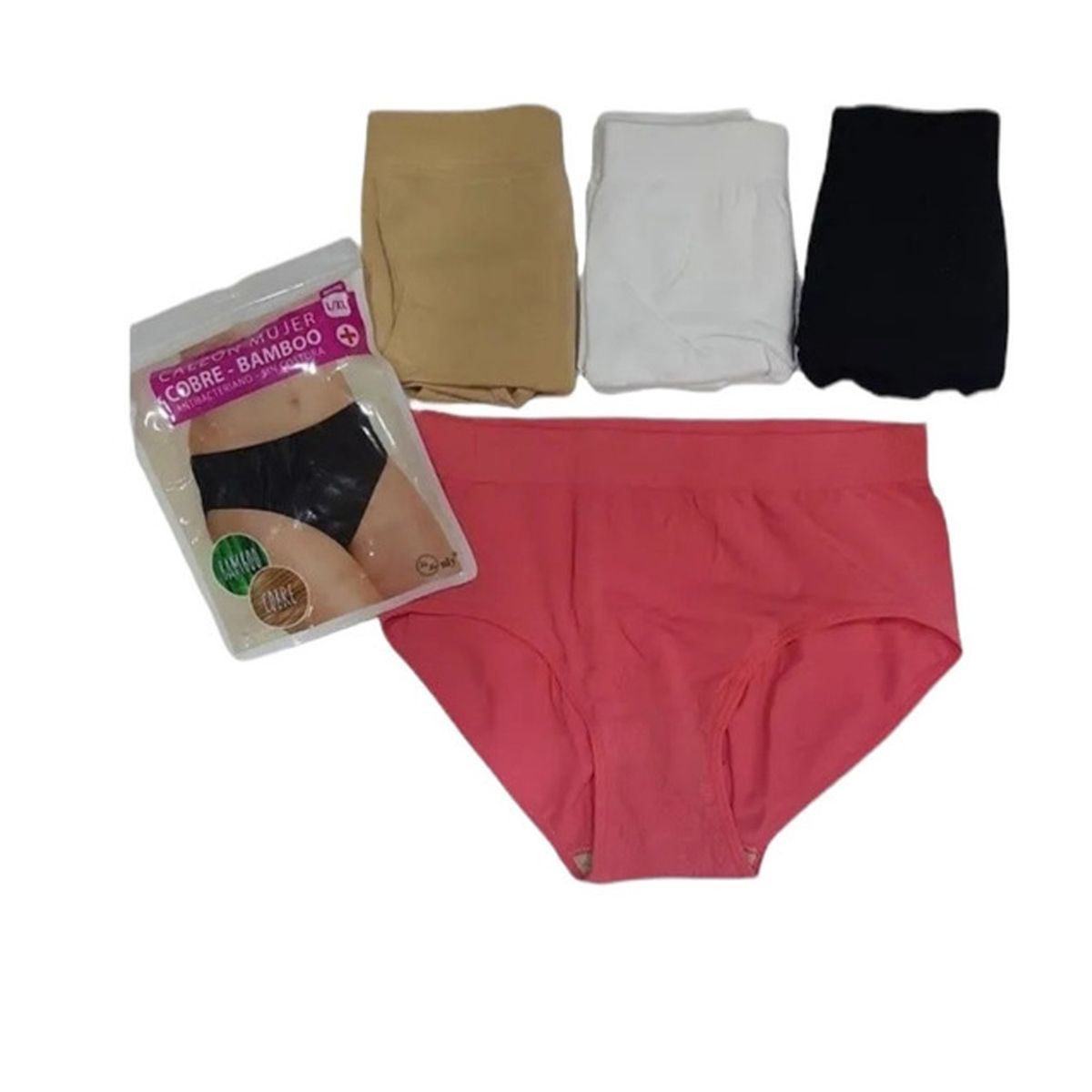 EVERSO - Pack 3 Calzon Mujer Bambu Con Cobre.