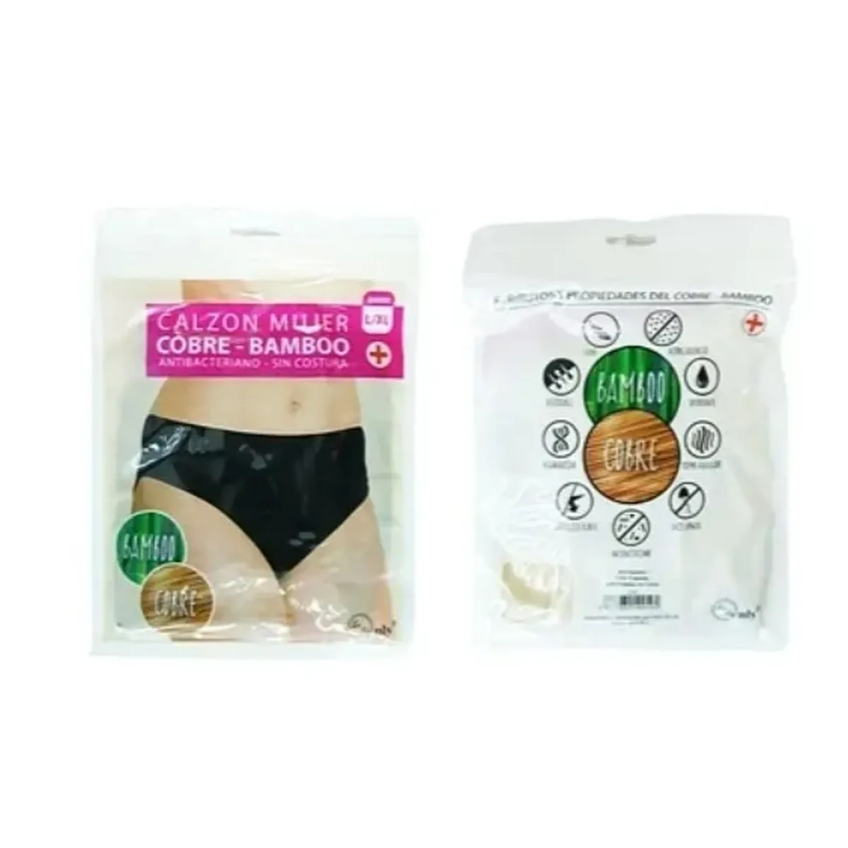 EVERSO - Pack 3 Calzon Mujer Bambu Con Cobre.