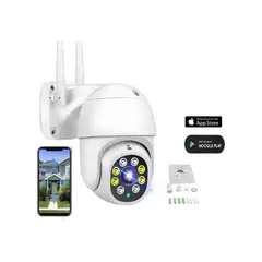 GENERICO - Cámara De Vigilancia Ip Impermeable Robotizada Wifi Full HD