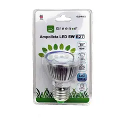 GREEN E - Ampolleta Led. E-27. 5W Luz Fría.