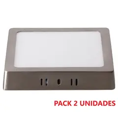 DRL LIGHTING - PACK 2 PANEL LED SOBREPUESTO CUADRADO 18W 4500K SATINADO