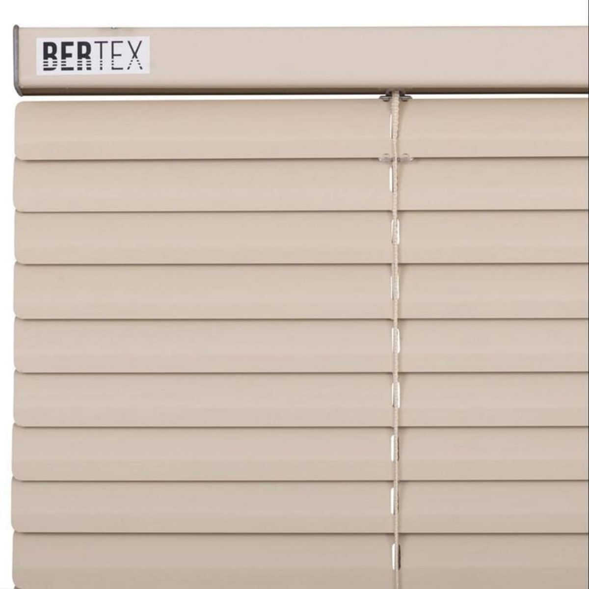 BERTEX - Persiana de aluminio Beige 85cm ancho x 140cm alto Láminas 25mm BERTEX