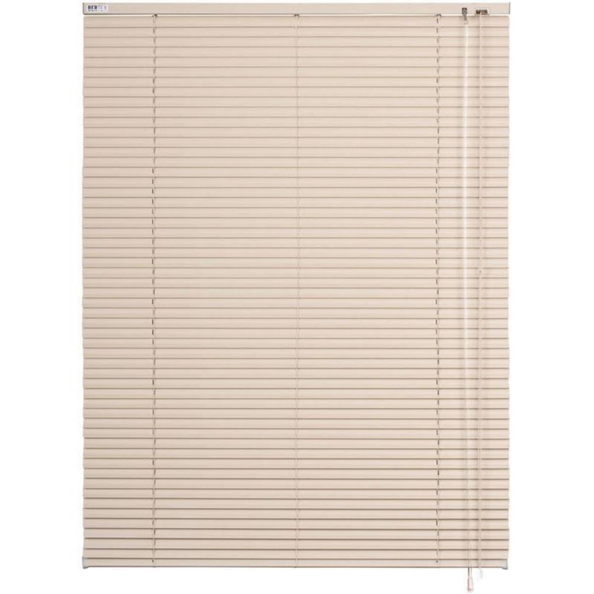 BERTEX - Persiana de aluminio Beige 85cm ancho x 140cm alto Láminas 25mm BERTEX