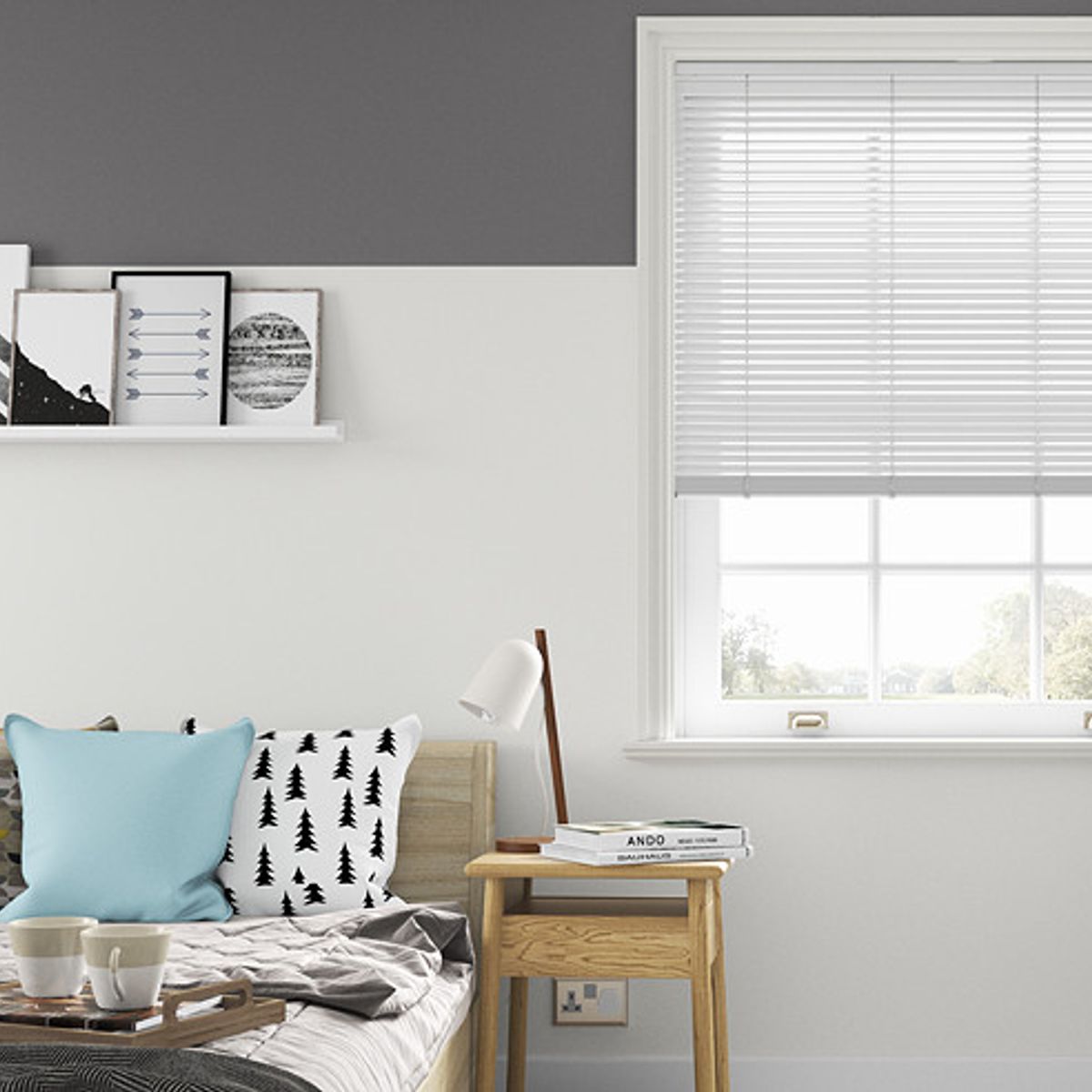 BERTEX - Persiana de aluminio Beige 140cm ancho x140cm alto Láminas 25mm BERTEX