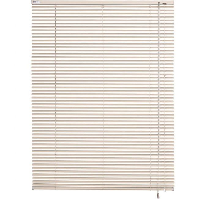 BERTEX - Persiana de aluminio Beige 140cm ancho x140cm alto Láminas 25mm BERTEX