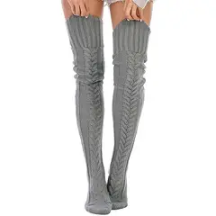 WILD TRAVEL - Calcetas Invierno tejidas cómodas elegantes y encima de la rodilla