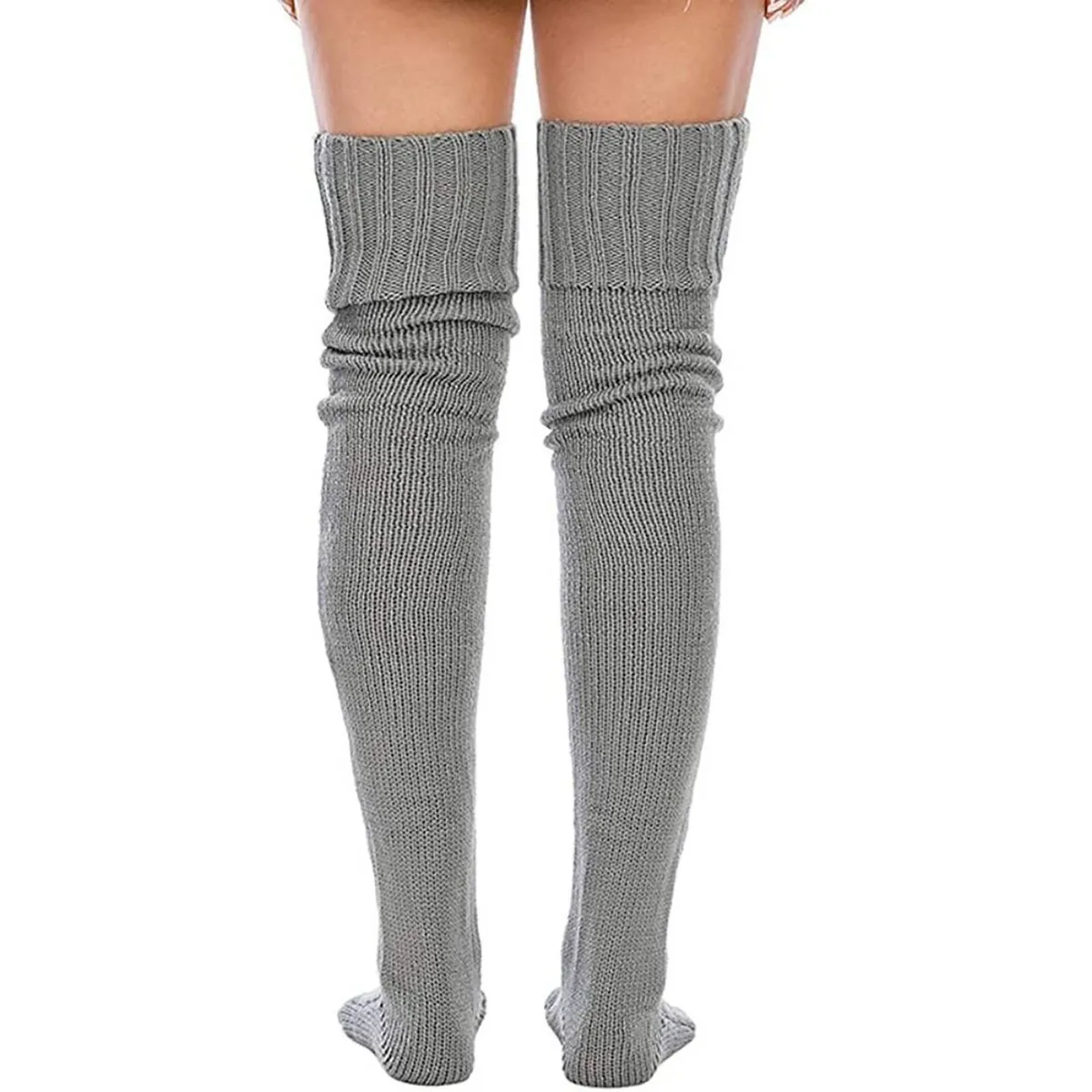 WILD TRAVEL - Calcetas Invierno tejidas cómodas elegantes y encima de la rodilla