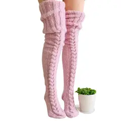 WILD TRAVEL - Calcetas Invierno tejidas cómodas elegantes y encima de la rodilla