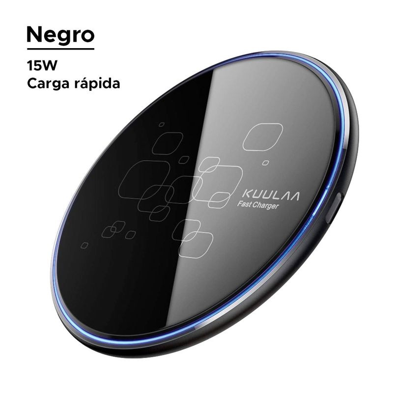KUULAA - Cargador Inalámbrico para iPhone 11 Se Xr Xs 8 Carga Rápida 15w