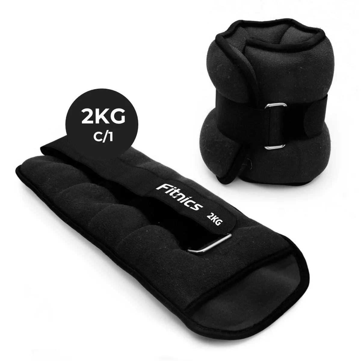 FITNICS - Pesas De Tobillo Muñeca Tobillera Set 2 De 2kg C/u Total 4kg