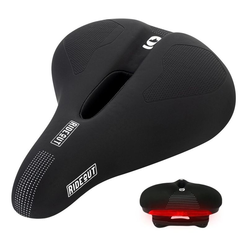 FLYROCK - Asiento Sillin Bicicleta Antiprostático Flyrock +luz Trasera