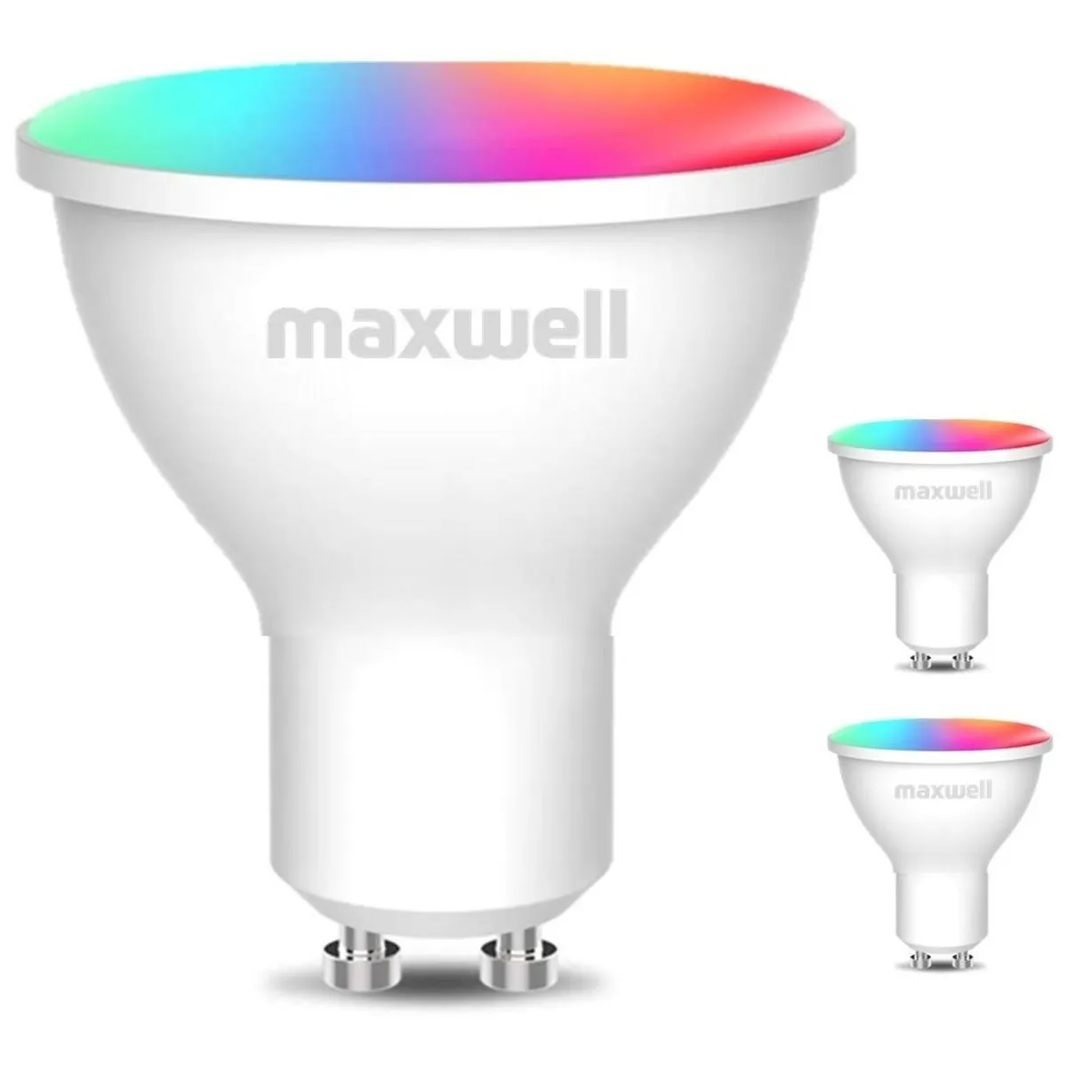 MAXWELL - Ampolletas Inteligentes Set X3 Maxwell Gu10 Wifi Tuya Rgb 5w