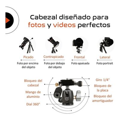 Imagen 2 del producto Tripode Camara Celular Video Tr3pod 170 + Adaptador Celular