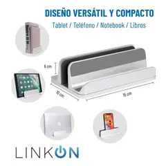 LINKON - Soporte Base Vertical Aluminio Para Mac Macbook Notebook