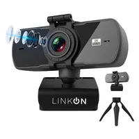 Webcam Camara Web 2k 1440p Usb Microfono Tripode Cubre Lente