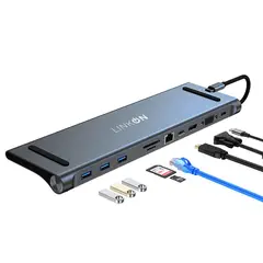 LINKON - Hub Adaptador Usb Tipo C 11 En 1 Para Mac Macbook Win