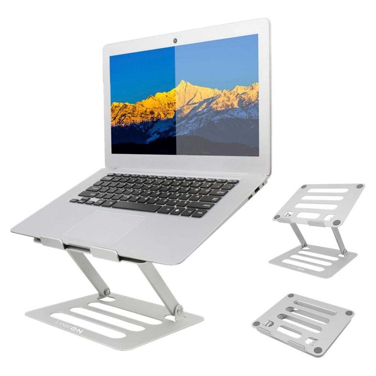 LINKON - Soporte Base Alzador Para Mac Macbook Notebook 10-17 Alumin