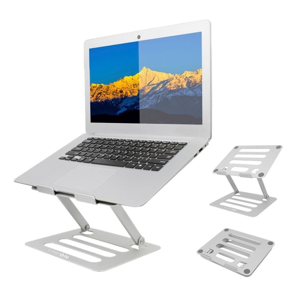 LINKON - Soporte Base Alzador Para Mac Macbook Notebook 10-17 Alumin