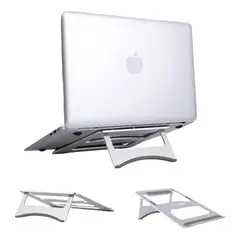 LINKON - Soporte Base Alzador Aluminio Para Macbook Notebook 10 A 17 - Gris