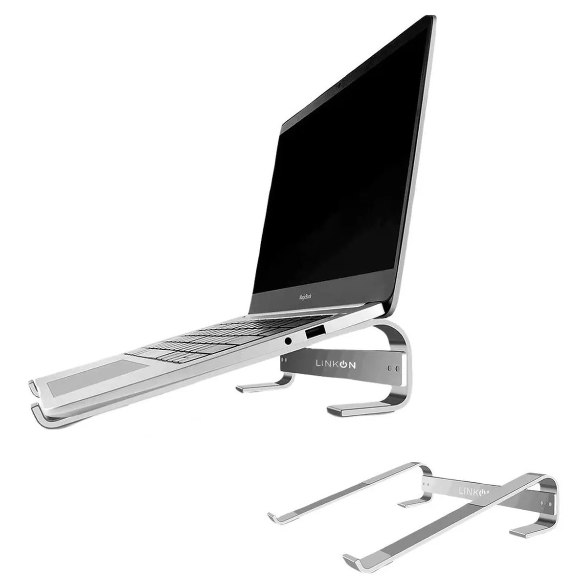 LINKON - Soporte Base Alzador Aluminio Para Notebook Y Macbook 10-18