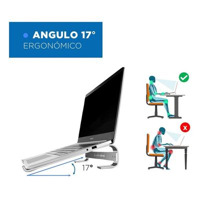 Imagen 2 del producto Soporte Base Alzador Aluminio Para Notebook Y Macbook 10-18