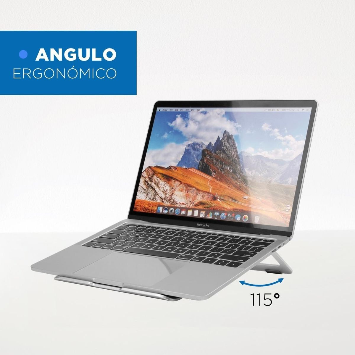 LINKON - Soporte Base Alzador Aluminio Para Macbook Notebook 10 A 17 - Plateado