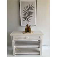 Mesa de arrimo vintage con 2 cajones