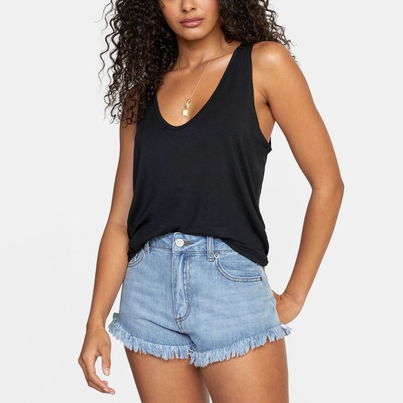 RVCA - Polera S/M Mujer Minted J Kttp Negro RVCA