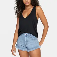 RVCA - Polera S/M Mujer Minted J Kttp Negro