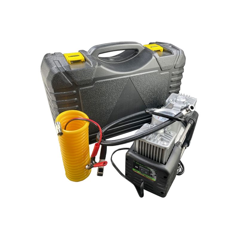 GENERICO - Caja Compresor Aire Doble Cilindro 12v Inflador Neumaticos